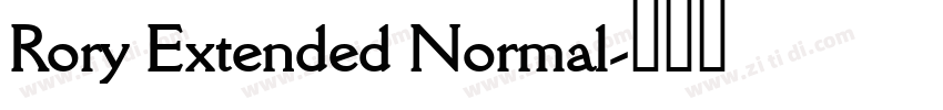 Rory Extended Normal字体转换